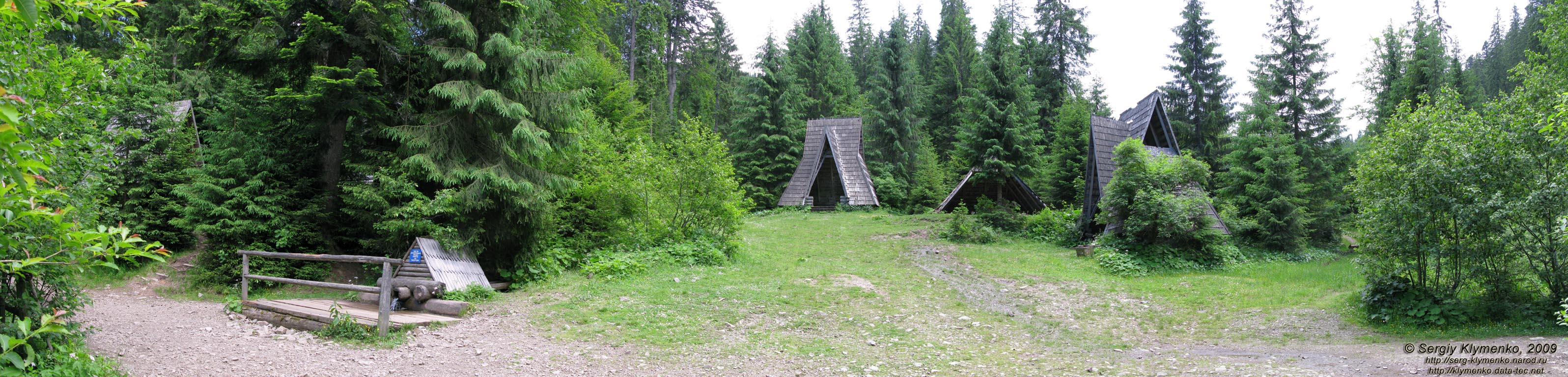 Закарпатская область. Вокруг озера Синевир. Фото. Панорама ~150°.