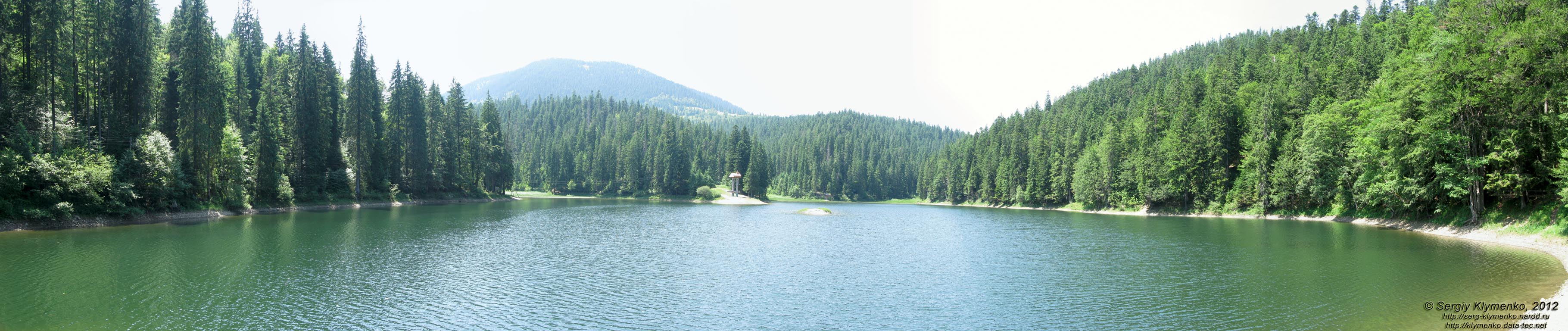 Закарпатская область. Озеро Синевир. Фото. Панорама ~180°.