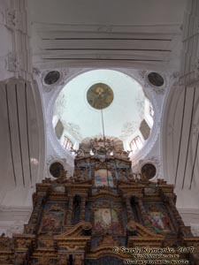Черниговская область. Фото. Козелец. Собор Рождества Богородицы (50°54'42"N, 31°06'36"E). Иконостас (верхняя часть) и купол.