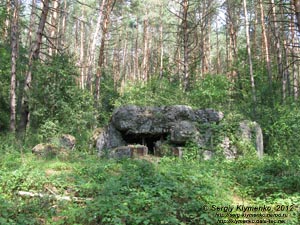 Киевская область, Ходосовка. Фото. Взорванный ДОТ №130 (КиУР). Общий вид.