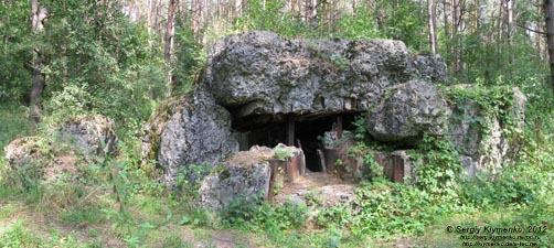 Киевская область, Ходосовка. Фото. Взорванный ДОТ №130 (КиУР). Общий вид.