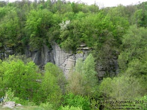 Черкасская область. Посёлок Буки. Фото. Букский каньон на речке Горный Тикич. Вид сверху.