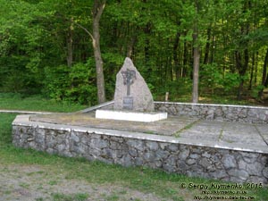 Киевская область. Село Синява. Фото. Памятник Божу и антам («Народу антов - предкам украинцев»).