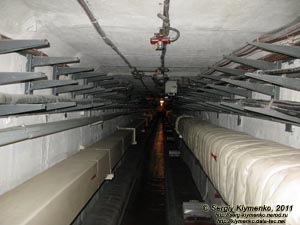 Кировоградская область. Фото. Музей Ракетных войск стратегического назначения. Потерна, ведущая от холодильного центра к унифицированному командному пункту (УКП).