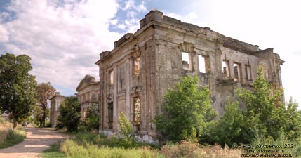 Одесская область. Село Васильевка Одесского района. Фото. Дворец-усадьба Дубецких-Панкеевых («Волчье логово») 1830-1854 годы, вид с севера.