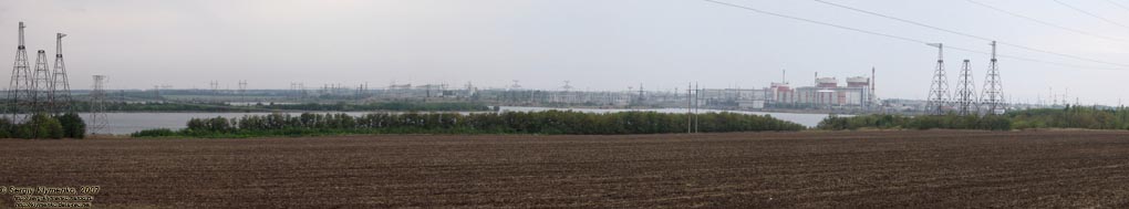 Южноукраинск, Николаевская область. Фото. Панорама Южно-Украинской атомной электростанции.