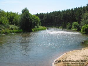 Полтавская область. Фото. Речка Ворскла невдалеке от Бельского городища.
