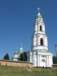 Мгар, Полтавская область. Фото. Спасо-Преображенский монастир. Колокольня, 1785 год.