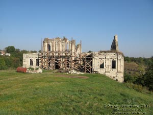 Тернопольская область, Скала-Подольская. Фото. Руины замкового дворца (первая половина XVIII века). Вид с южной стороны.