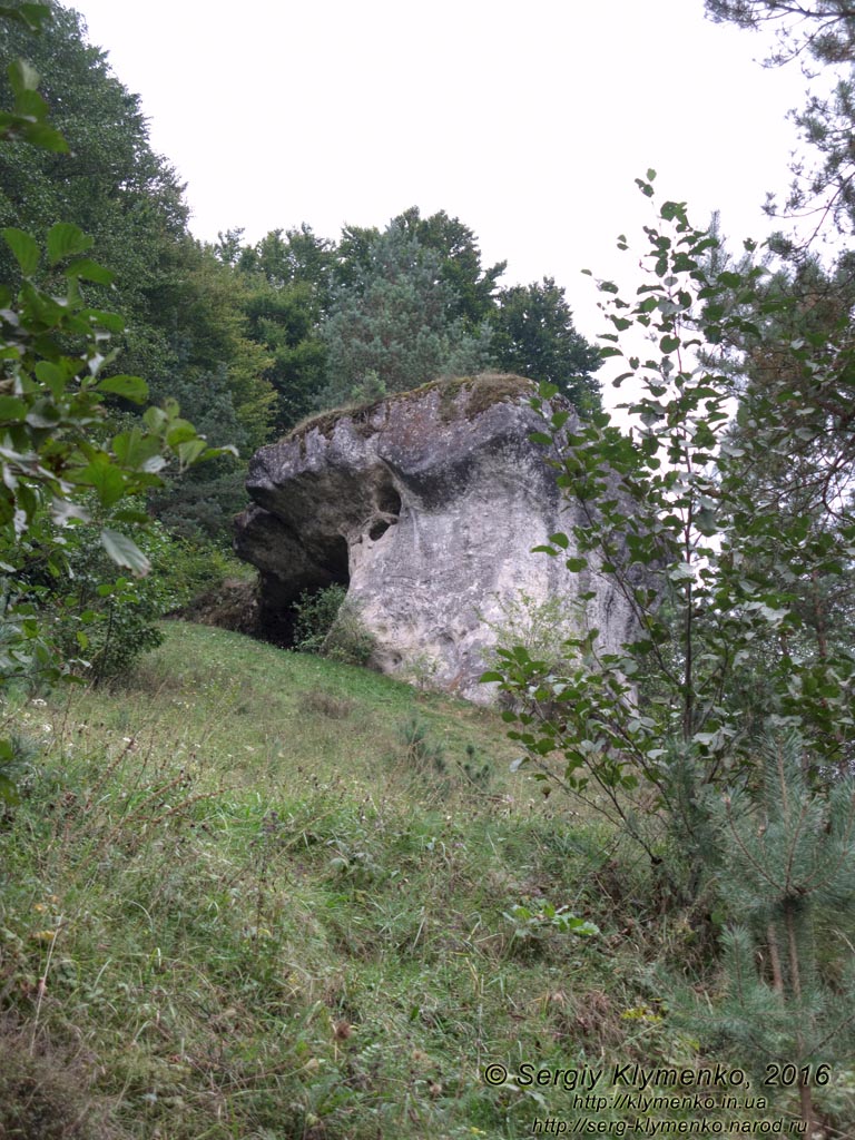 Львовская область. Село Дуброва. Фото. «Храм Солнца» - камень Дырявец (49°30'54"N, 24°04'38"E).