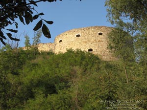 Теребовля, Тернопольская область. Замок, 1631 г. Вид южную оборонительную башню со стороны города.
