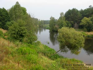 Житомирщина. По дороге от Овруча на Коростень. Фото. Речка Жерев (вблизи села Рудня).