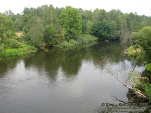 Житомирщина. По дороге от Овруча на Коростень. Фото. Речка Жерев (вблизи села Рудня).