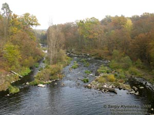 Житомирщина. Фото. Вид на речку Тетерев с дамбы.