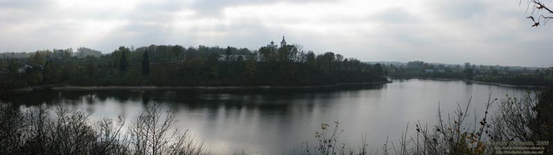 Житомирщина. Тригорье. Фото. Спасо-Преображенский Тригорский мужской монастырь. Вид от лечебно-санаторного центра «Денеши».